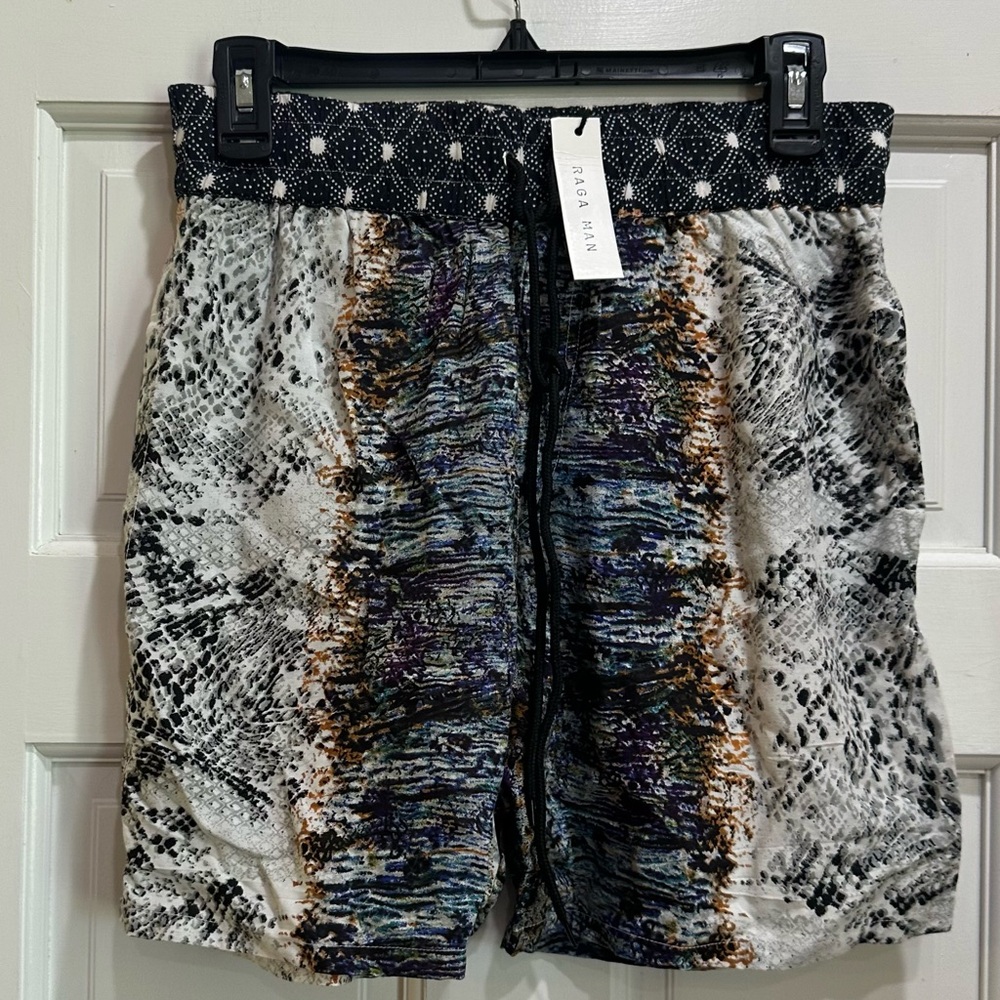Raga Man Rust Print Short Size Small Drawstring Lightweight Summer New with tags